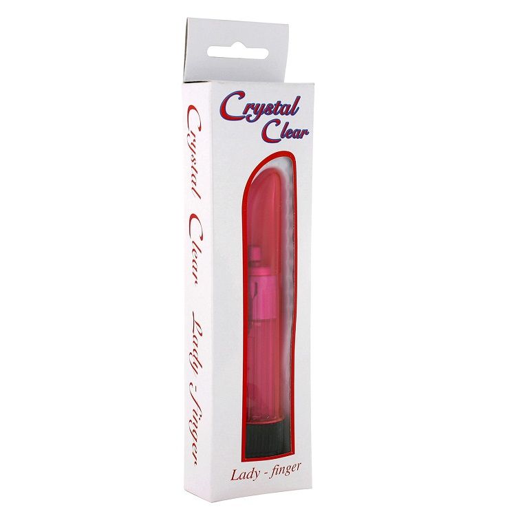 SIETE CREACIONES - VIBRADOR CRISTAL TRANSPARENTE SENHORA ROSA