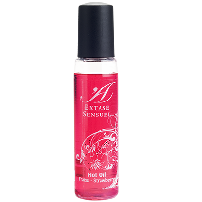 EXTASE SENSUAL - ÓLEO ESTIMULANTE MORANGO VIAGEM CALOR 35 ML - Sex Shop Sexy