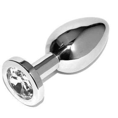 METAL DURO - PLUG ANAL DIAMANTE TRANSPARENTE PEQUENO 5.71CM