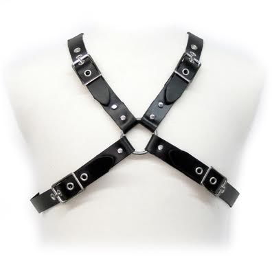 LEATHER BODY - ARNÊS PRETO COM FIVELA PARA HOMEM - Sex Shop Sexy