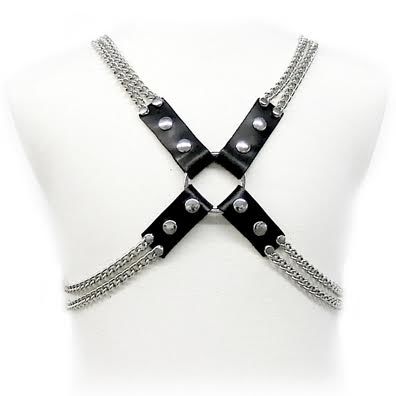 LEATHER BODY – ARNÊS COM CORRENTES - Sex Shop Sexy
