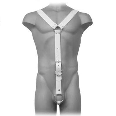 LEATHER BODY – ARNÊS MASCULINO BRANCO - Sex Shop Sexy