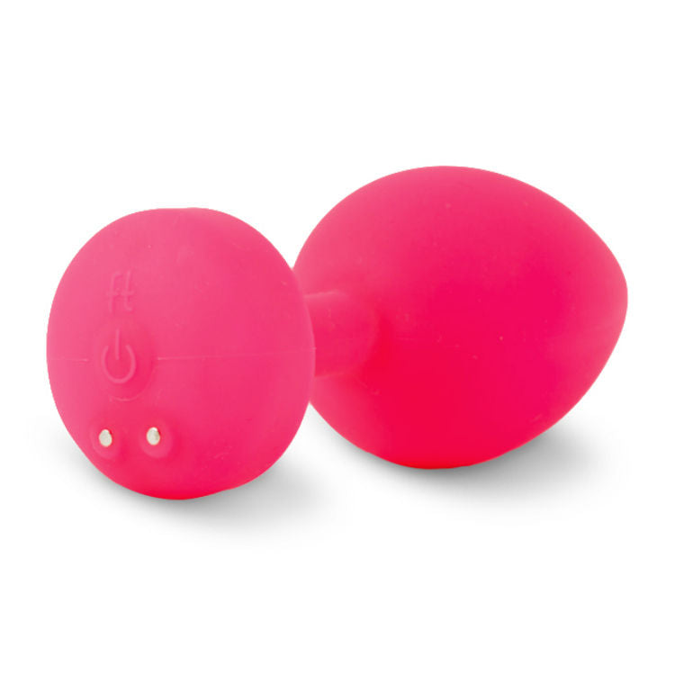 G-VIBE - FUNTOYS GPLUG VIBRADOR ANAL RECARREGÁVEL PEQUENO ROSA NEON 3 CM - Sex Shop Sexy