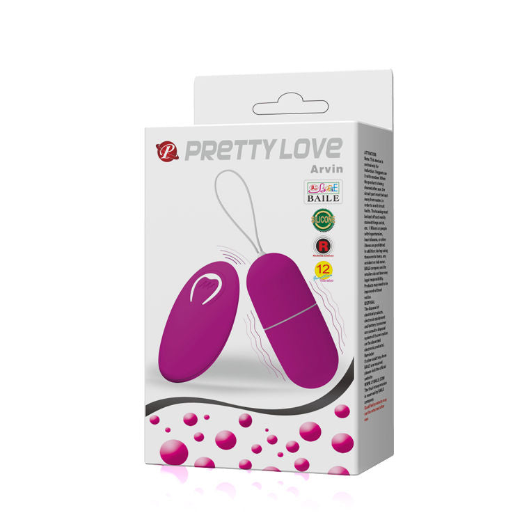 PRETTY LOVE - OVO VIBRADOR ARVIN COM CONTROLO REMOTO 12V - Sex Shop Sexy
