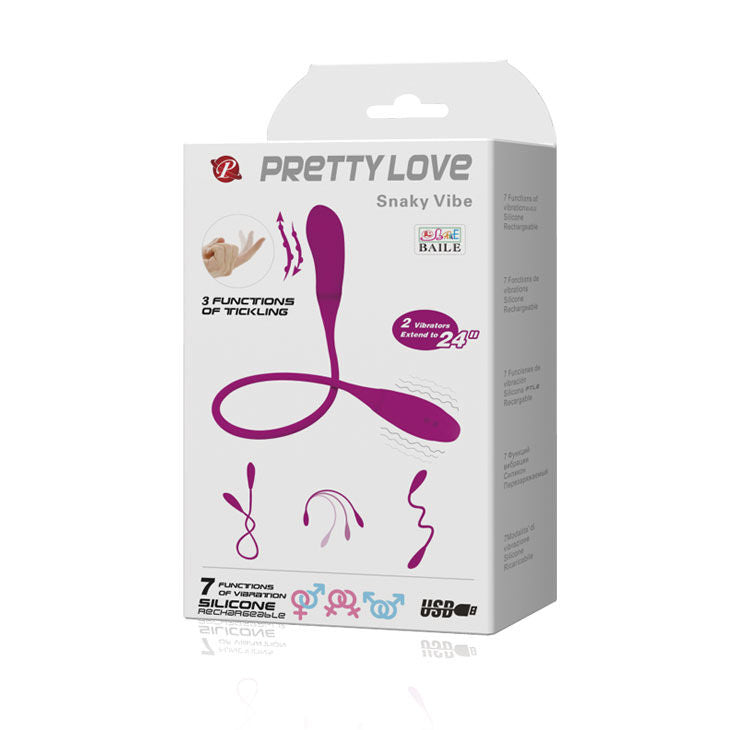 PRETTY LOVE - SMART SNAKY VIBE VIBRADOR 7 V + 3 TICKLING - Sex Shop Sexy