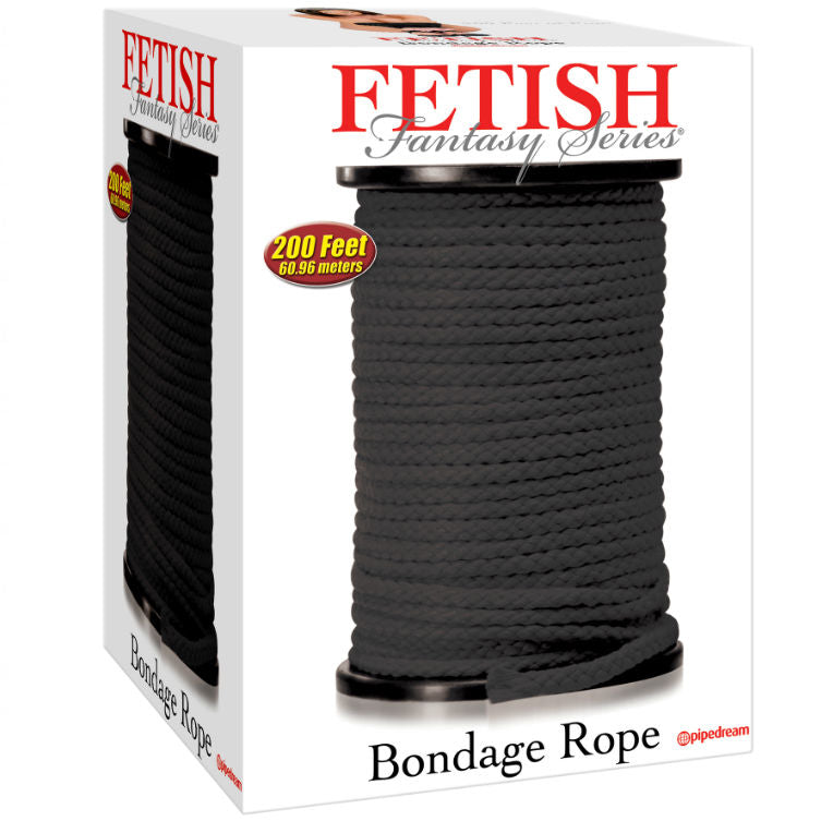 FETISH FANTASY SERIES - CORDA BONDAGE NEGRA 60,96 METROS