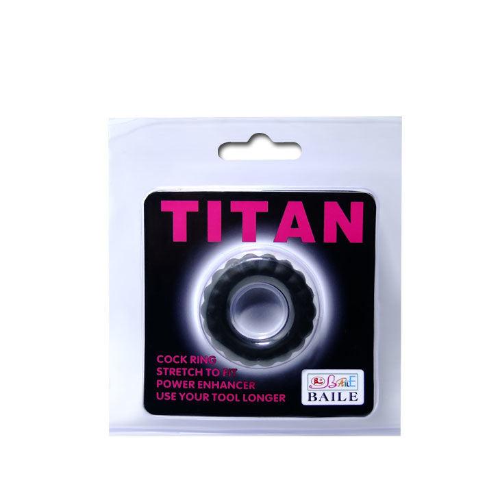 BAILE - TITAN COCKRING PRETO 2 CM - Sex Shop Sexy