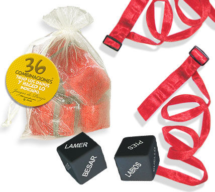 INEDIT - KIT EM BOLSA DE ORGANZA COM ATADURAS VERMELHAS - Sex Shop Sexy