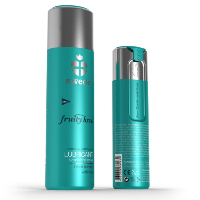 SWEDE - FRUITYLOVE LUBRIFICANTE GROSELHA NEGRA E LIMA 50 ML - Sex Shop Sexy