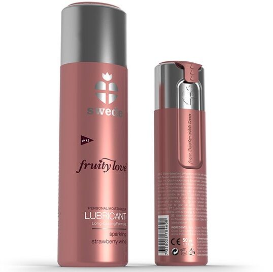 SWEDE - FRUITY LOVE LUBRIFICANTE MORANGOS COM CHAMPANHE 100 ML - Sex Shop Sexy