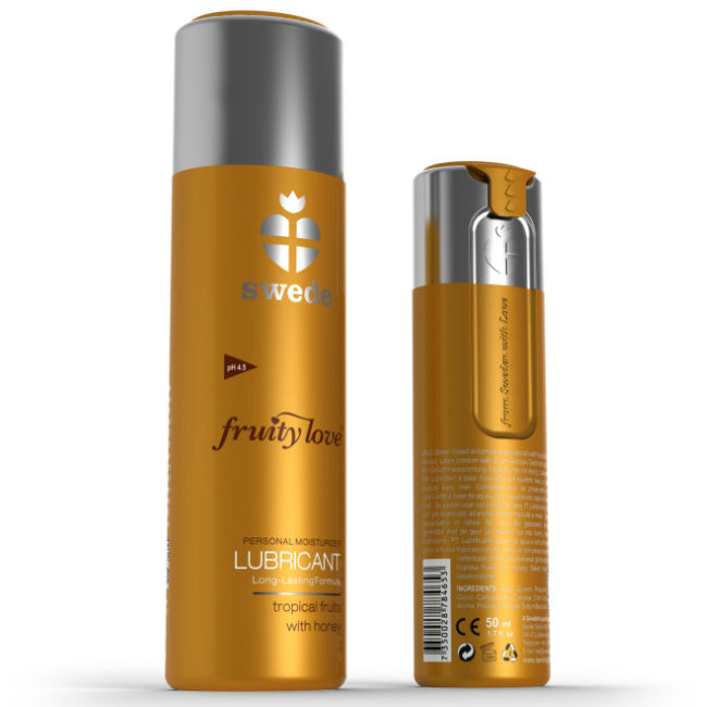 SWEDE - FRUITY LOVE LUBRIFICANTE FRUTAS TROPICAIS COM MEL 50 ML - Sex Shop Sexy