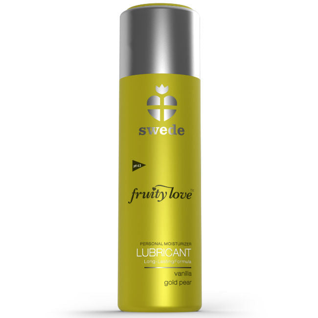 SWEDE - FRUITY LOVE LUBRIFICANTE PERA GOLDEN E BAUNILHA 50 ML - Sex Shop Sexy