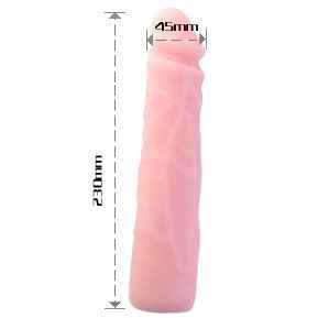 BAILE - DILDO EM SILICONE TOQUE DE PELE REALISTA 23 CM