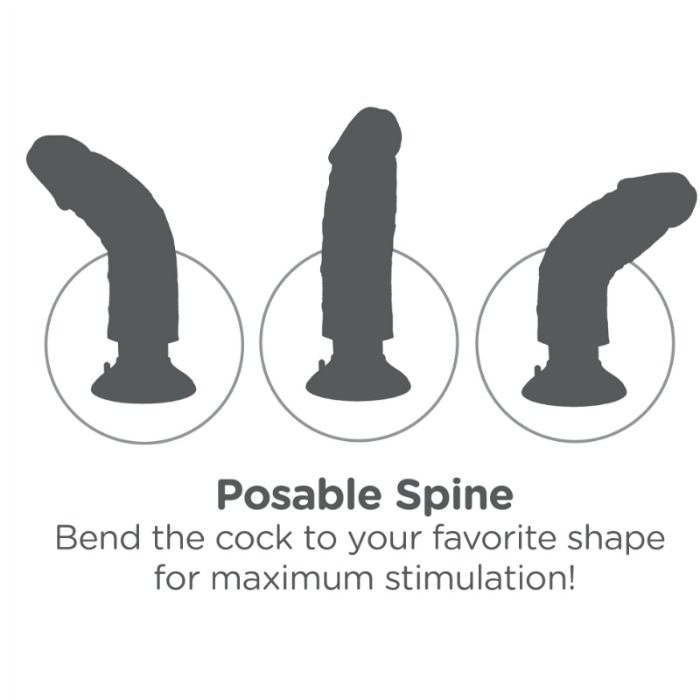 KING COCK - DILDO VIBRANTE CON TESTÍCULOS 25.5 CM COLOR NATURAL