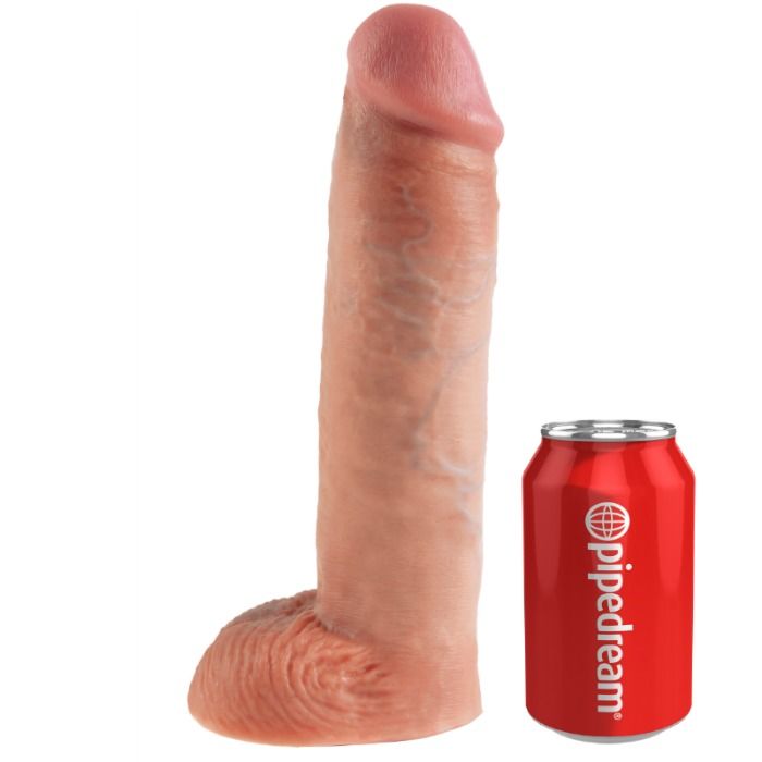 KING COCK - ARNÊS COM DILDO OCO 28 CM TOM NATURAL - Sex Shop Sexy