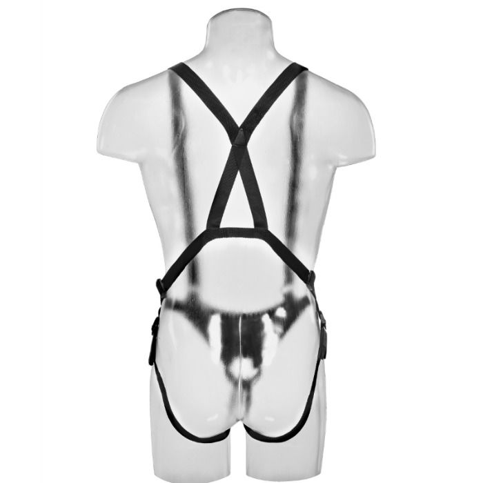 KING COCK - ARNÊS COM DILDO OCO 30.5 CM TOM NATURAL - Sex Shop Sexy