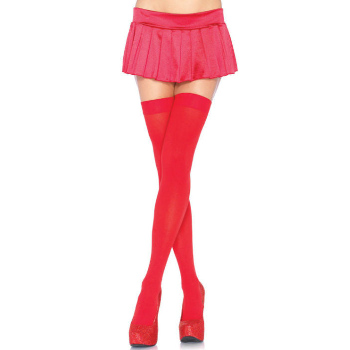 LEG AVENUE - MEIAS OPACAS VERMELHO - Sex Shop Sexy