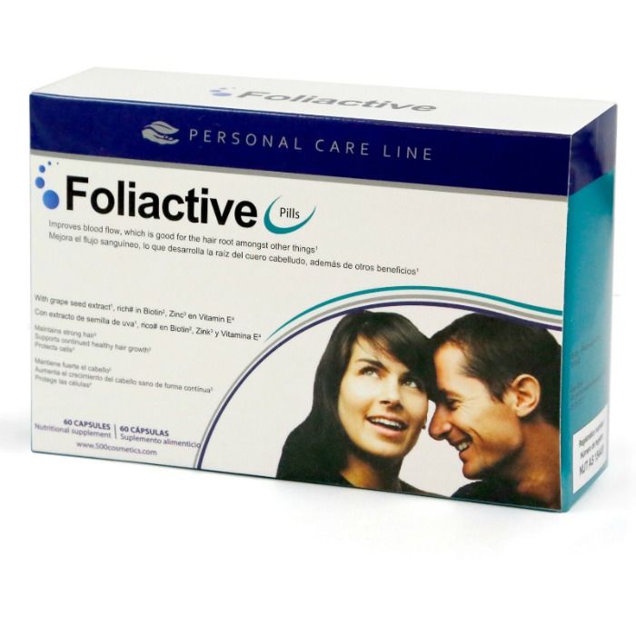 500 COSMETICS - FOLIACTIVE PILLS COMPLEMENTO ALIMENTAR QUEDA DE CABELO - Sex Shop Sexy