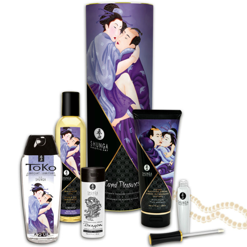SHUNGA - KIT COLEÇÃO PRAZERES CARNAIS - Sex Shop Sexy
