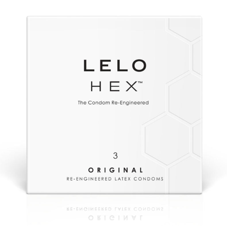 LELO - HEX PRESERVATIVOS CAIXA 3 UNIDADES - Sex Shop Sexy