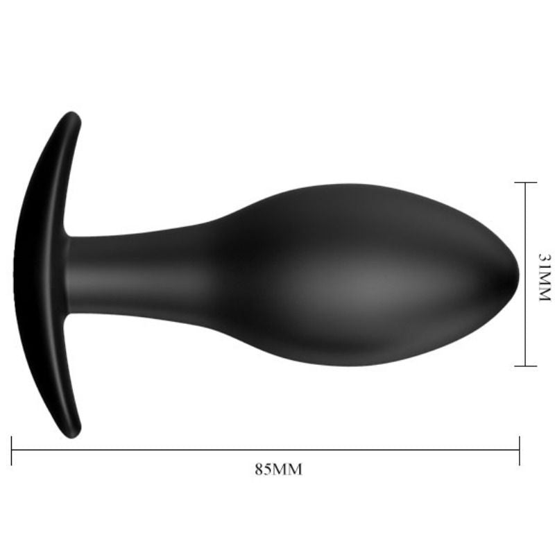 PRETTY LOVE - PLUG ANAL DE SILICONA 8.5 CM NEGRO