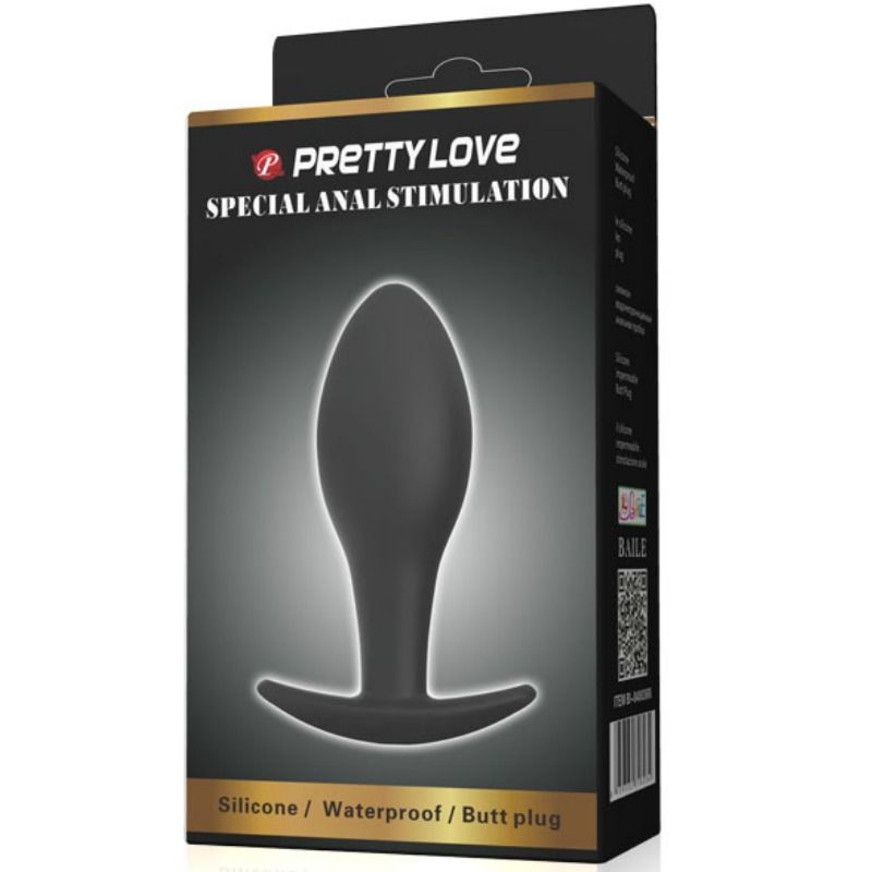 PRETTY LOVE - PLUG ANAL DE SILICONA 8.5 CM NEGRO