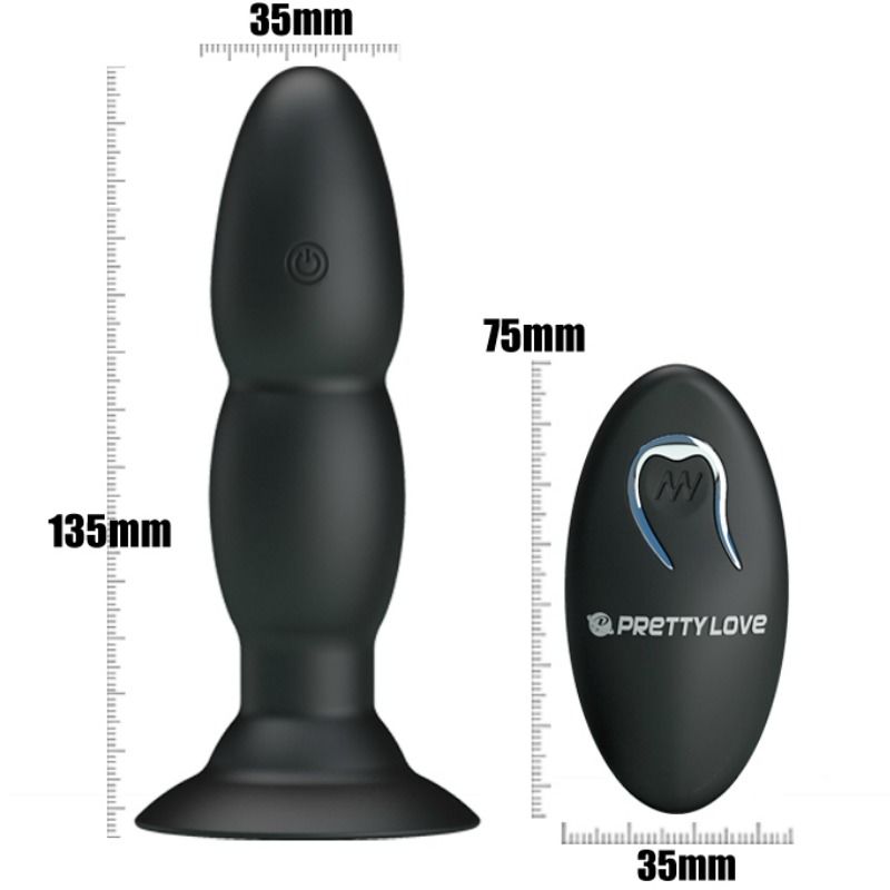 PRETTY LOVE - PLUG VIBRADOR COM ROTAÇÃO E CONTROLO REMOTO - Sex Shop Sexy