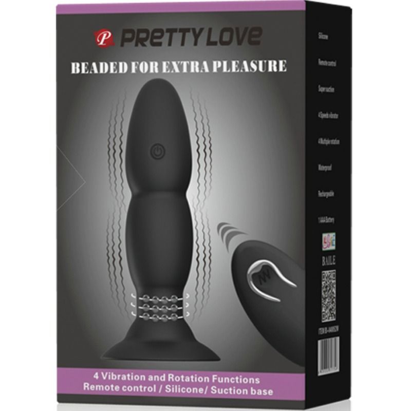 PRETTY LOVE - PLUG VIBRADOR COM ROTAÇÃO E CONTROLO REMOTO - Sex Shop Sexy