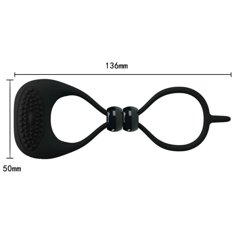 PRETTY LOVE - ANEL DUPLO PARA PÊNIS E TESTÍCULOS - Sex Shop Sexy