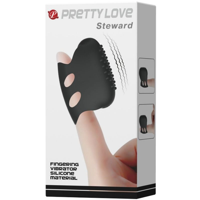 PRETTY LOVE - FLIRTATION DEDAL COM VIBRAÇÃO STEWARD NEGRO - Sex Shop Sexy