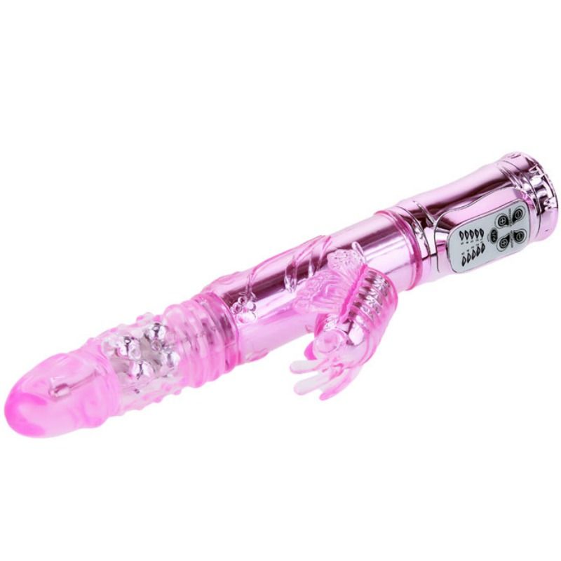 BAILE - VIBRADOR RECARREGÁVEL COM ROTAÇÃO E ESTIMULADOR THROBBING BUTTERFLY - Sex Shop Sexy