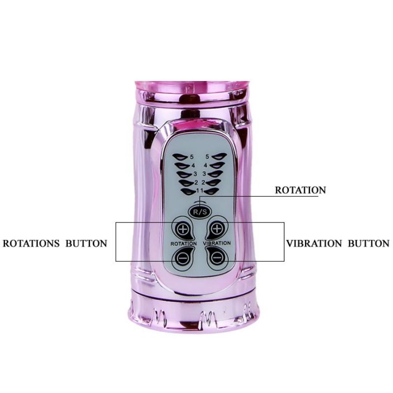 BAILE - VIBRADOR RECARREGÁVEL COM ROTAÇÃO E ESTIMULADOR THROBBING BUTTERFLY - Sex Shop Sexy