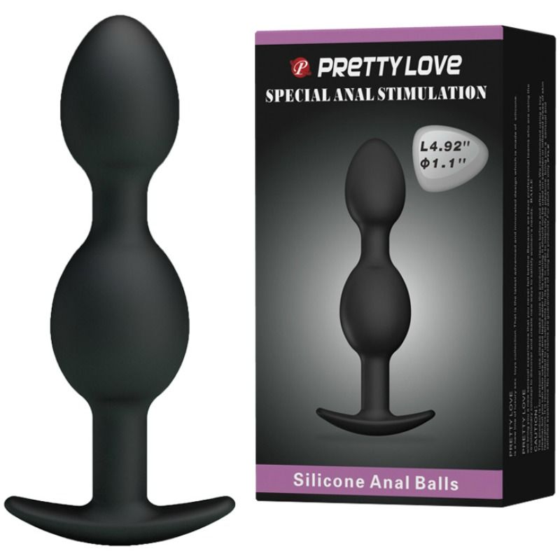 Pretty Love - Bolas Anais de Silicona 12.5 Cm Pretas