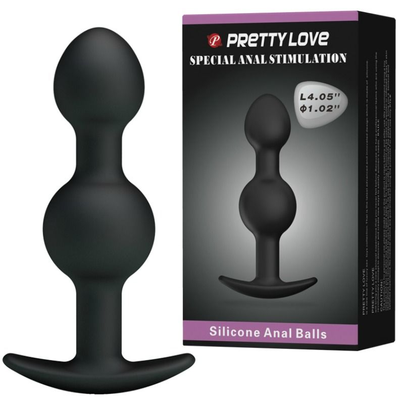 Bolas Anais de Silicona de Estimulación Especial 10.3 cm Negro