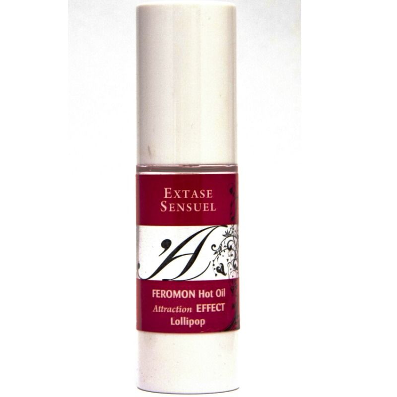 EXTASE SENSUAL - ÓLEO DE MASSAGEM EFEITO CALOR COM FEROMONAS PIRULITO 30 ML - Sex Shop Sexy