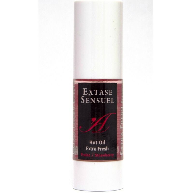EXTASE SENSUAL - ÓLEO DE MASSAGEM EFEITO EXTRA FRESH MORANGO 30 ML - Sex Shop Sexy