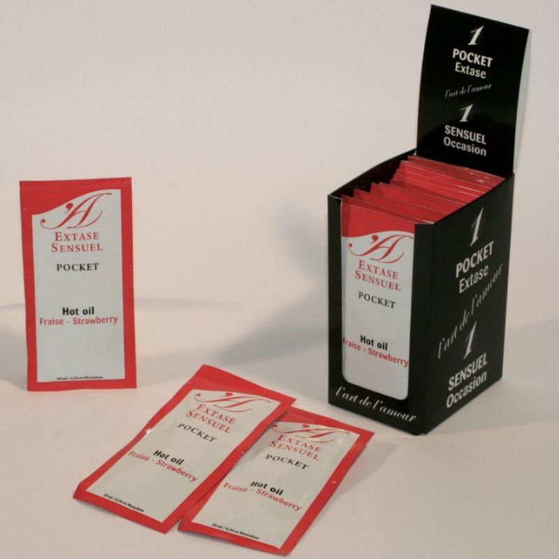 EXTASE SENSUAL - ÓLEO ESTIMULANTE MORANGO 10 ML - Sex Shop Sexy