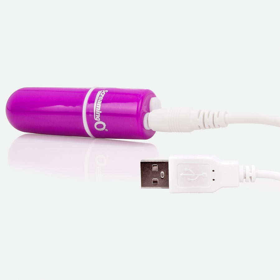 SCREAMING O - BULLET VIBRADOR RECARREGÁVEL VOOOM LILÁS - Sex Shop Sexy