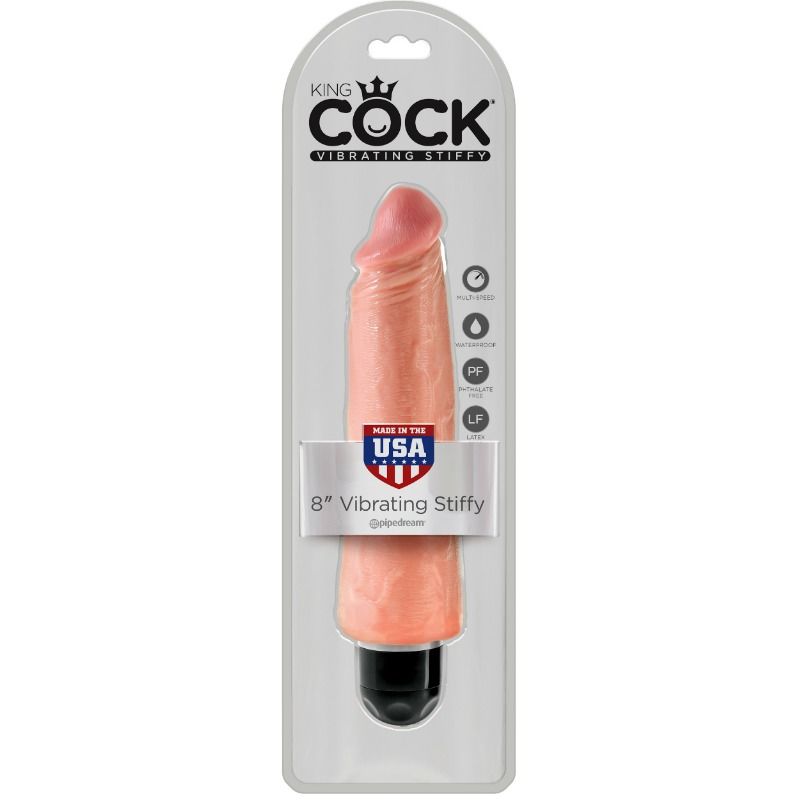 KING COCK - VIBRADOR REALISTA STIFFY 20.3 CM NATURAL