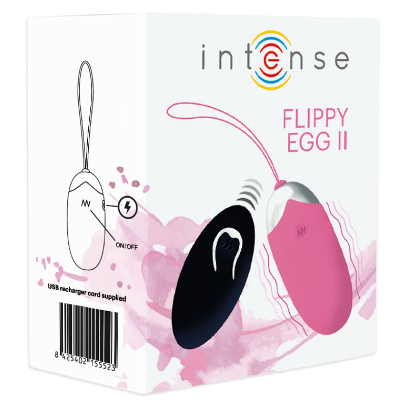 INTENSE - FLIPPY II OVO RECARREGÁVEL COM CONTROLO REMOTO ROSA - Sex Shop Sexy