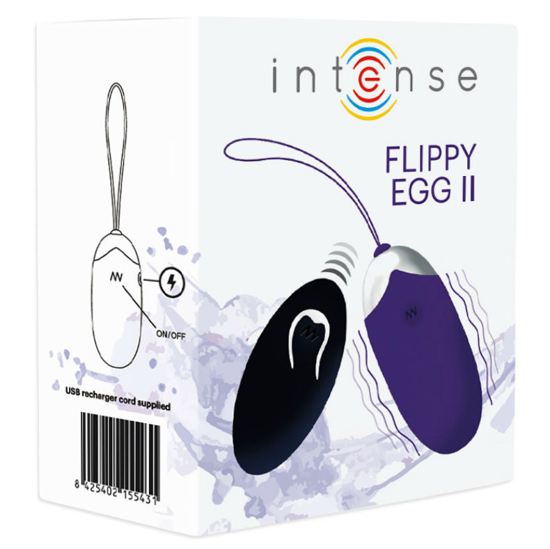 INTENSE - FLIPPY II OVO RECARREGÁVEL COM CONTROLO REMOTO LILÁS - Sex Shop Sexy