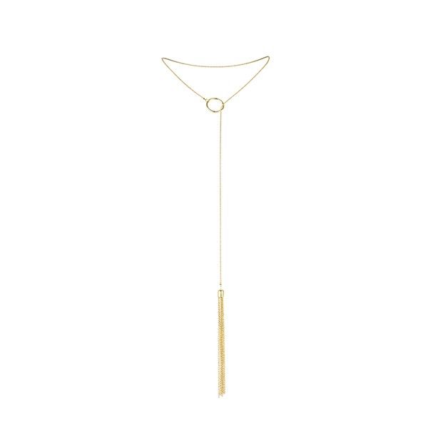 BIJOUX - MAGNIFIQUE COLAR METÁLICO COM FRANJAS DOURADO - Sex Shop Sexy