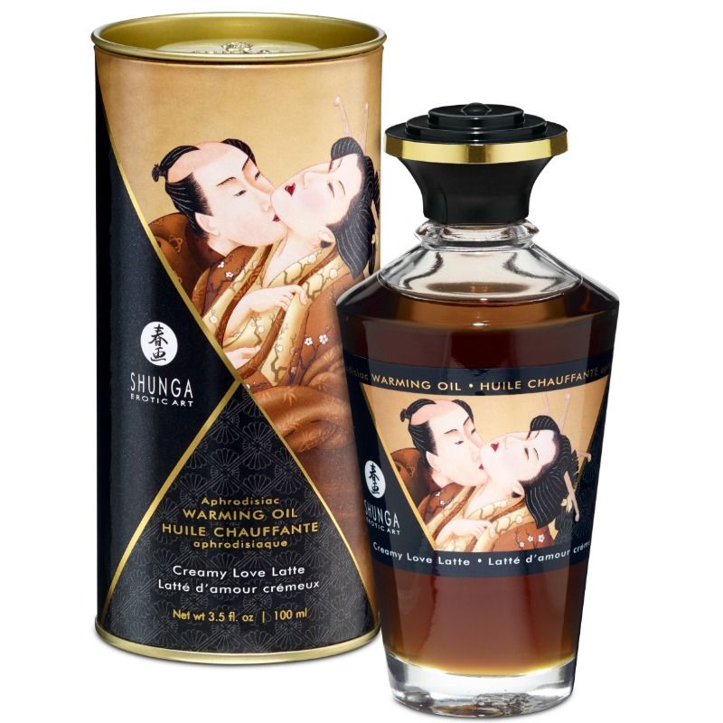 SHUNGA - ÓLEO DE MASSAGEM EFEITO CALOR SABOR CAFÉ 100 ML - Sex Shop Sexy