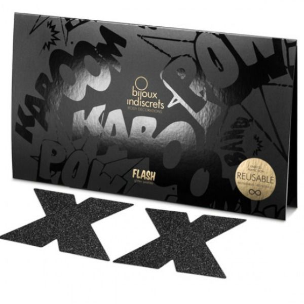 BIJOUX - INDISCRETOS TAPAS DE PEZóN FLASH CRUZ PRETO