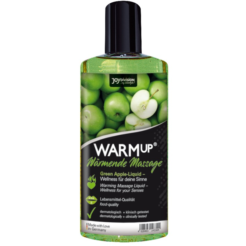 JOYDIVISION WARMUP - ÓLEO DE MASSAGEM MAÇÃ VERDE 150 ML - Sex Shop Sexy