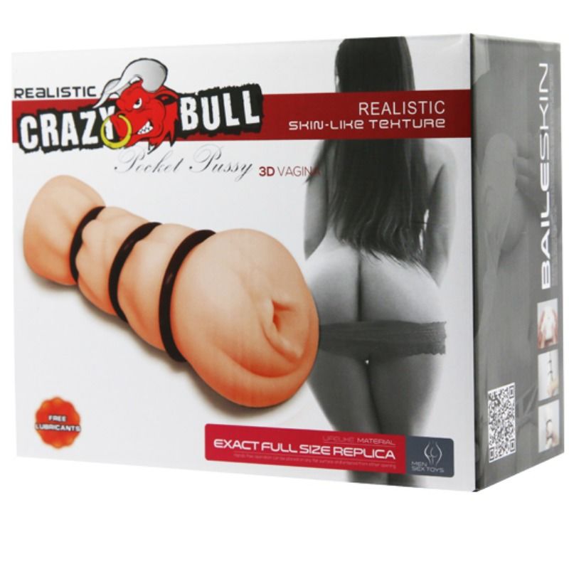CRAZY BULL - MASTURBADOR DE VAGINA CON ANILLOS