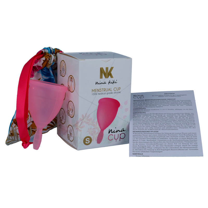 NINA KIKÍ - COPO MENSTRUAL ROSA - TAMANHO S - Sex Shop Sexy