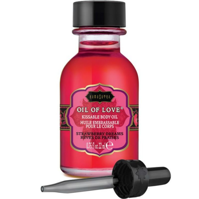 KAMASUTRA - ÓLEO COMESTÍVEL - MORANGOS 22 ML - Sex Shop Sexy