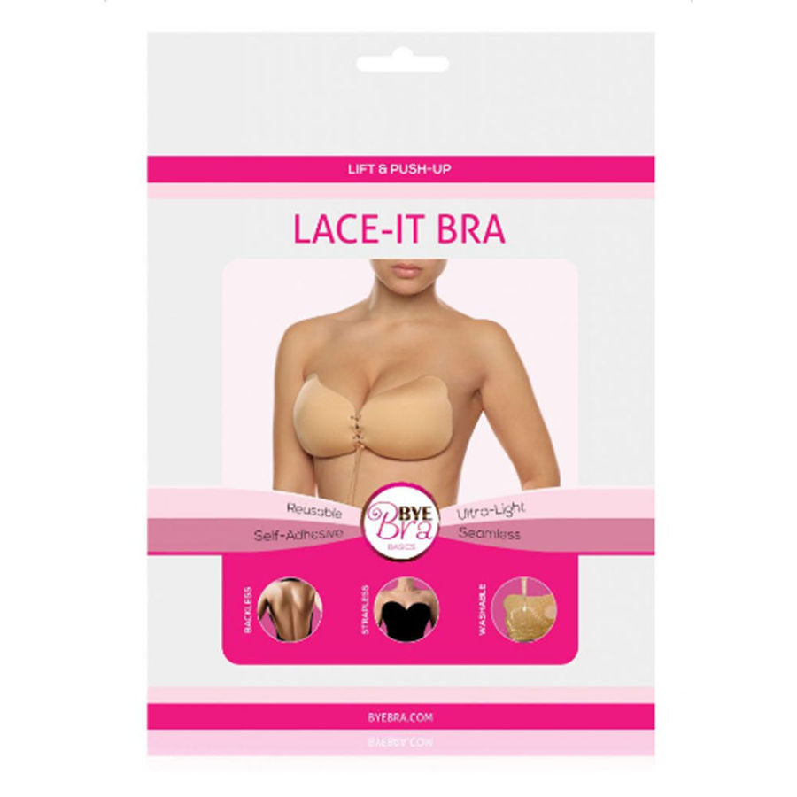 BYE-BRA - LACE-IT SUTIÃ PUSH-UP PRETO COPA A - Sex Shop Sexy