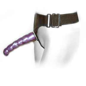BAILE - ARNÊS ANAL E VAGINAL FEMININO LILÁS PONTO G 17 CM